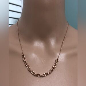 KATE SPADE ROSE GOLD TONE LINK COLLAR NECKLACE CHAIN REACTION M46